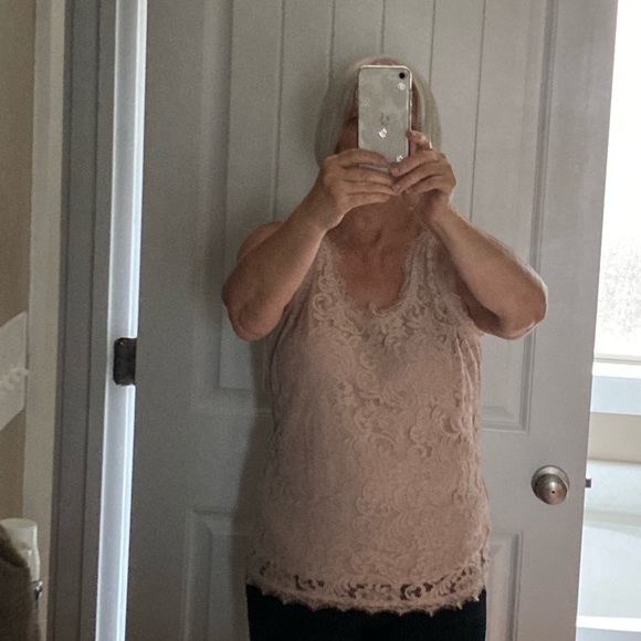 Adiva lace blouse size large pull on top - Picture 12 of 12